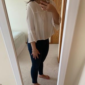 Aeropostale midi sleeved crop top